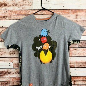 Pac-Man Eating Ghosts Ouch Graphic Men's T- Shirt Size XL